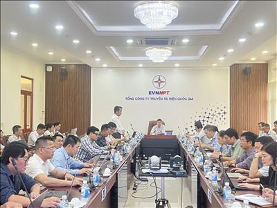 Tổng giám đốc EVNNPT Phạm Lê Phú làm việc với NPTPMB về tình hình thực hiện kế hoạch ĐTXD 03 tháng đầu năm 2023 và triển khai nhiệm vụ kế hoạch ĐTXD 09 tháng cuối năm 2023