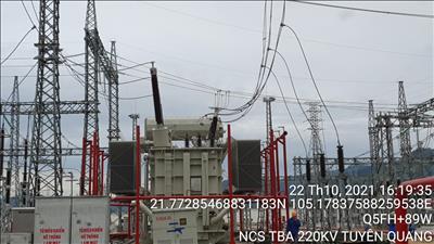 NPTPMB đóng điện dự án NCS TBA 220kV Tuyên Quang