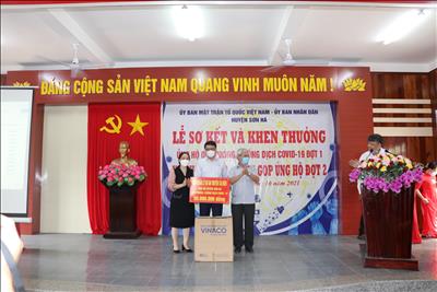 NPTPMB ủng hộ Quỹ phòng chống dịch Covid-19 Huyện Sơn Hà